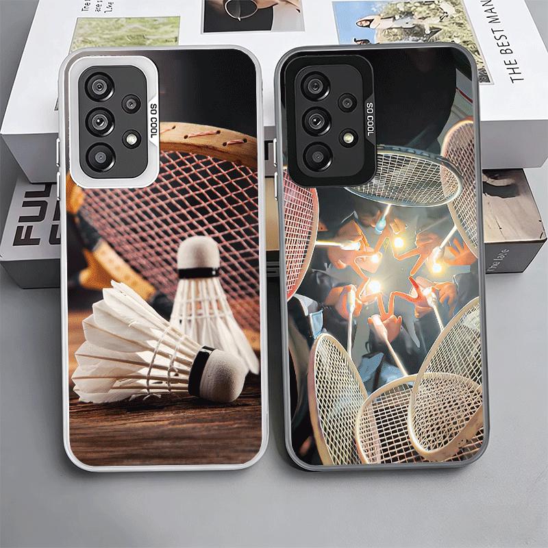 Badminton Sport Stoßfeste Handyhülle für Samsung A17 A16 A15 A14 A37 A57 A36 A56 A26 A35 A55 A25 A34 A54 A24 A13 A23 A33 A53 A0