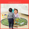 Tappeto da Gioco e Borsa portaoggetti per Giocattoli 80x150cm Combo per Bambini Design Resistente in Tessuto Oxford