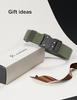 JUKMO Quick Release Belt, Men's Tactical Work Belt, Military Belt (Size M - Waist Length 91cm-105cm (Total Length 125cm), Green)