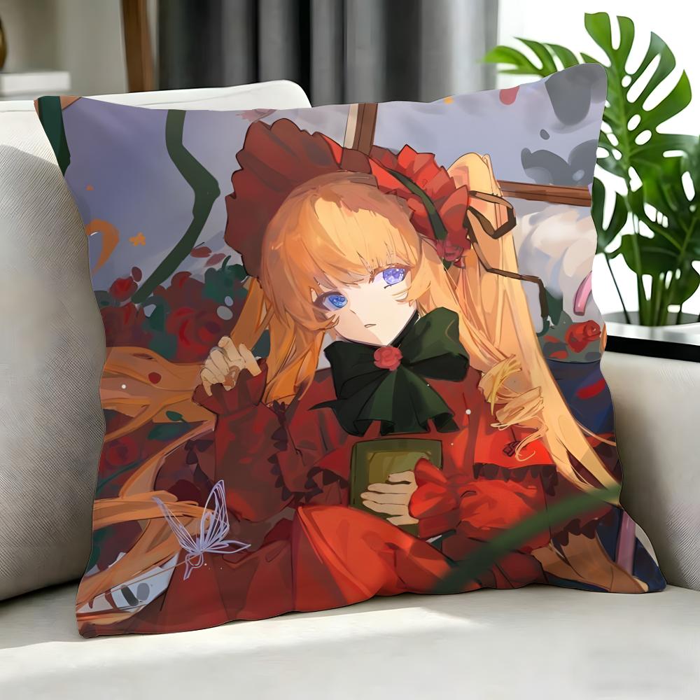 Anime Rozen Maiden Cushion Cover Cushion Cover Set 4Pcs 50X50 45X45 40X40 Pillowcase Decorative Sofa Home Decor