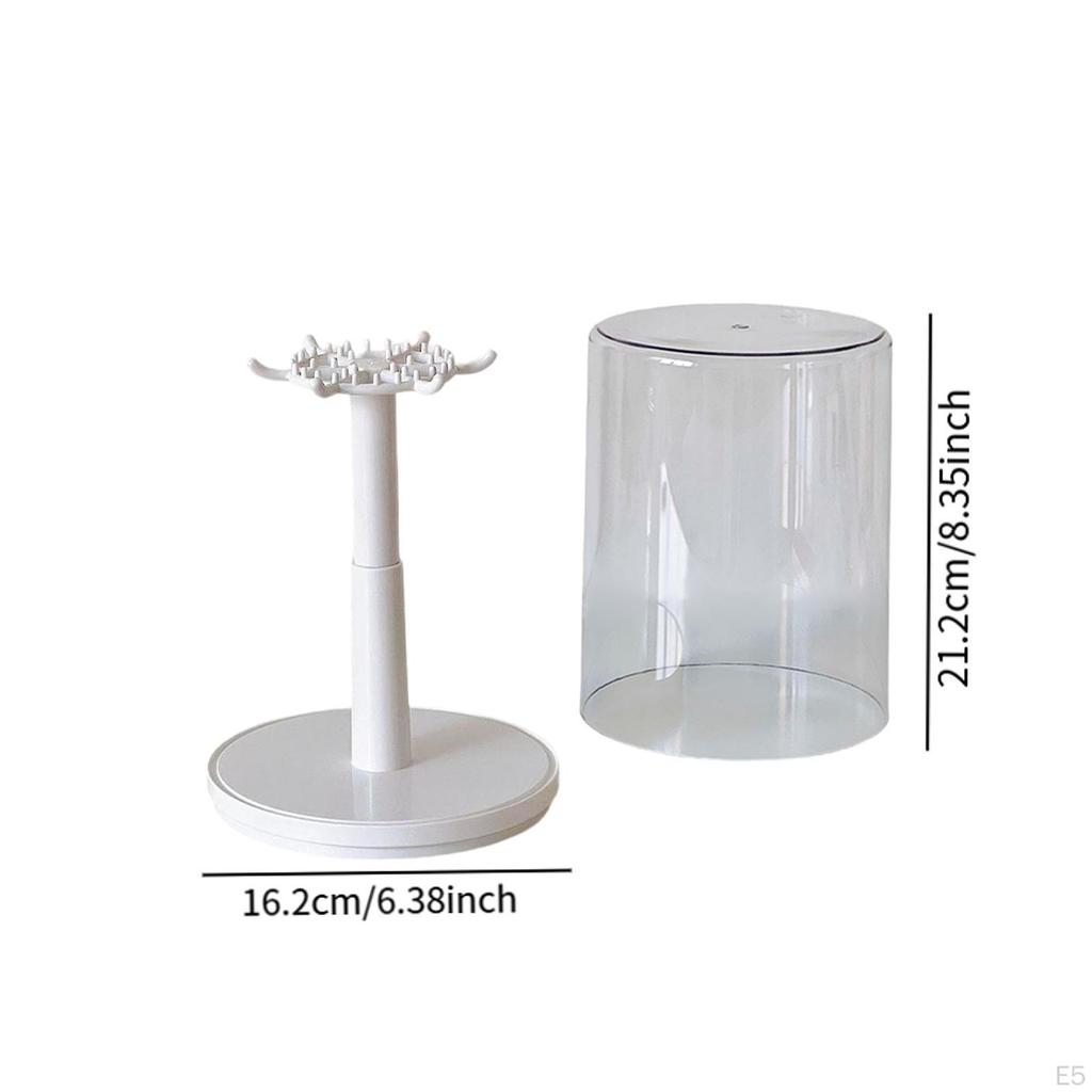 Rotatable Display Case Stand Storage Box for Miniature Figurines