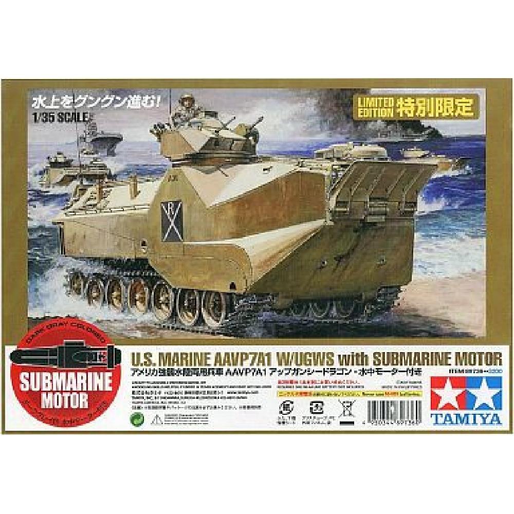 Tamiya Scale Limited Series American Amphibious Assault Vehicle AAVP7A1 Upgun Sea Dragon with Underwater Motor 1/35