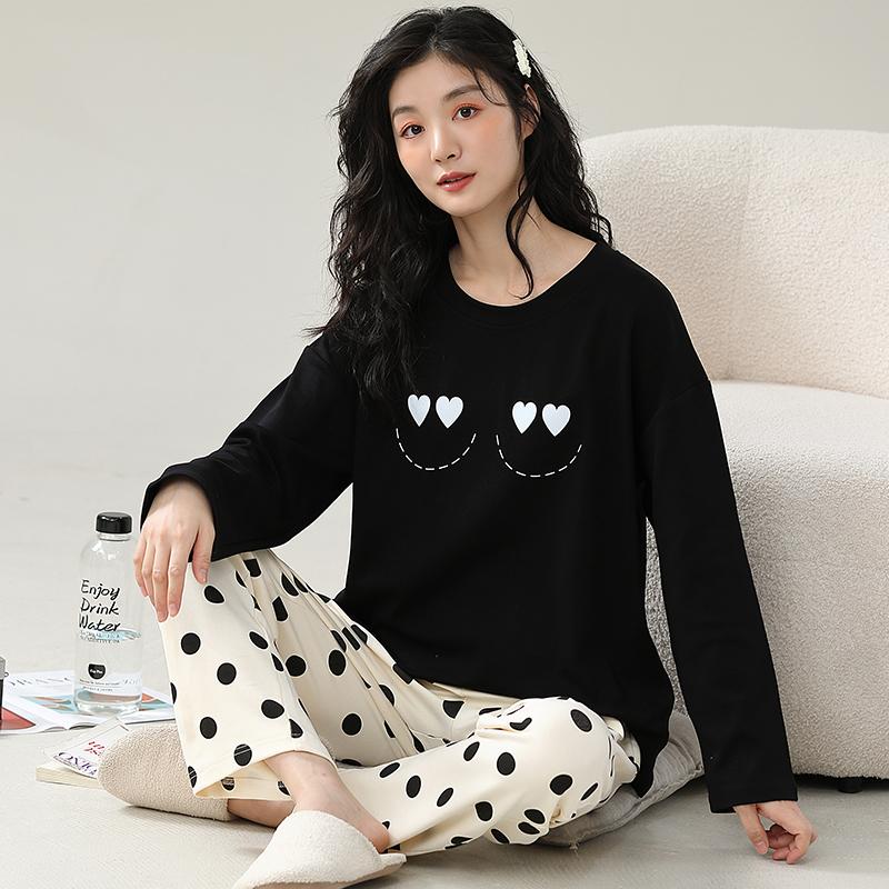 Green Plaid Pajamas Cute Casual Sleepwear Long Sleeves Long Pants Autumn Winter Kawaii Pyjamas Cozy Pijamas Soft Nighty Lady Pjs