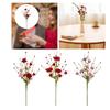 2pcs Festival Artificial Rose Heart Berry Branches Red Pink Artificial Flower  Home Living Room