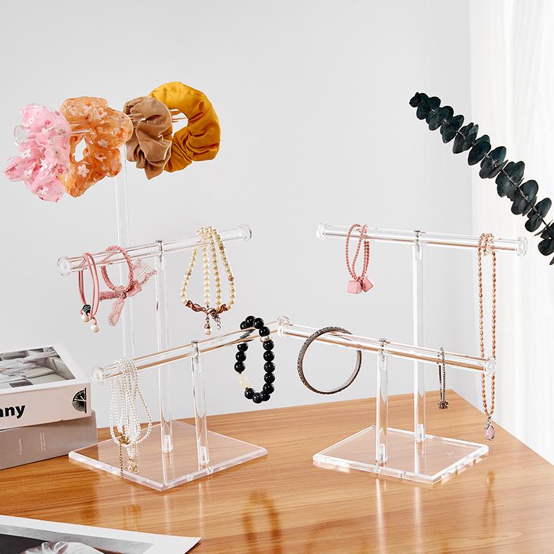 High-End Transparent Jewelry Display Stand for Bracelets, Necklaces, Bangles, and Watches.