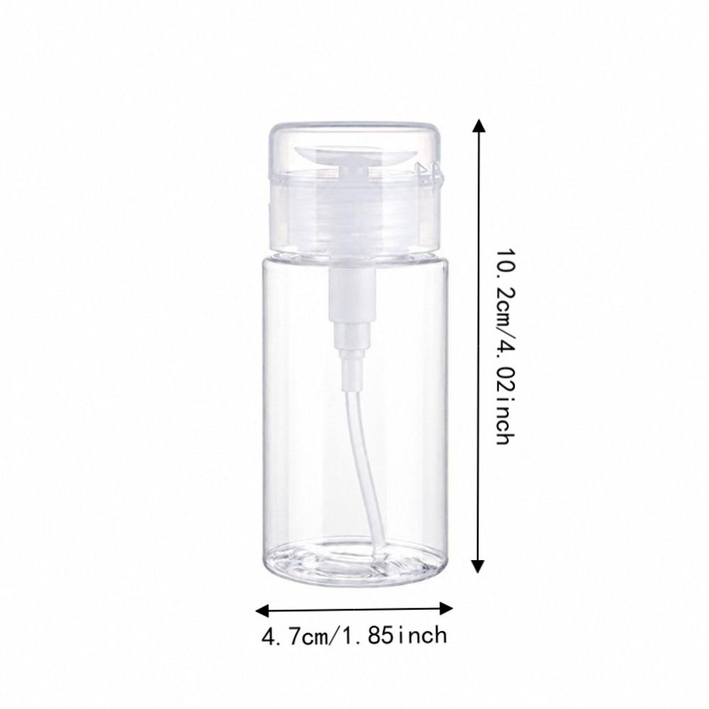 6 Pack Dust Proof Lid Push Down Pump Bottle Leakproof Empty Dispenser  Nail Polish