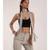 Women Skinny Scarf Thin Choker Belt Blingbling Long Tie Scarf Bag Handle Wrap