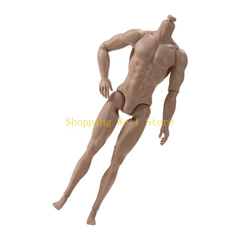 KX4B 12.20Inch Male Anatomical Model 13 Movable Joints PVC Miniature Figure Strong Doll Poseable Flexibile Male Figure Body