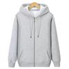 Men's Hong Kong Style Hooded Cardigan Sweatshirt - Autumn/Winter Casual BF Fashion, Solid Color, Loose Fit, Plus Velvet.