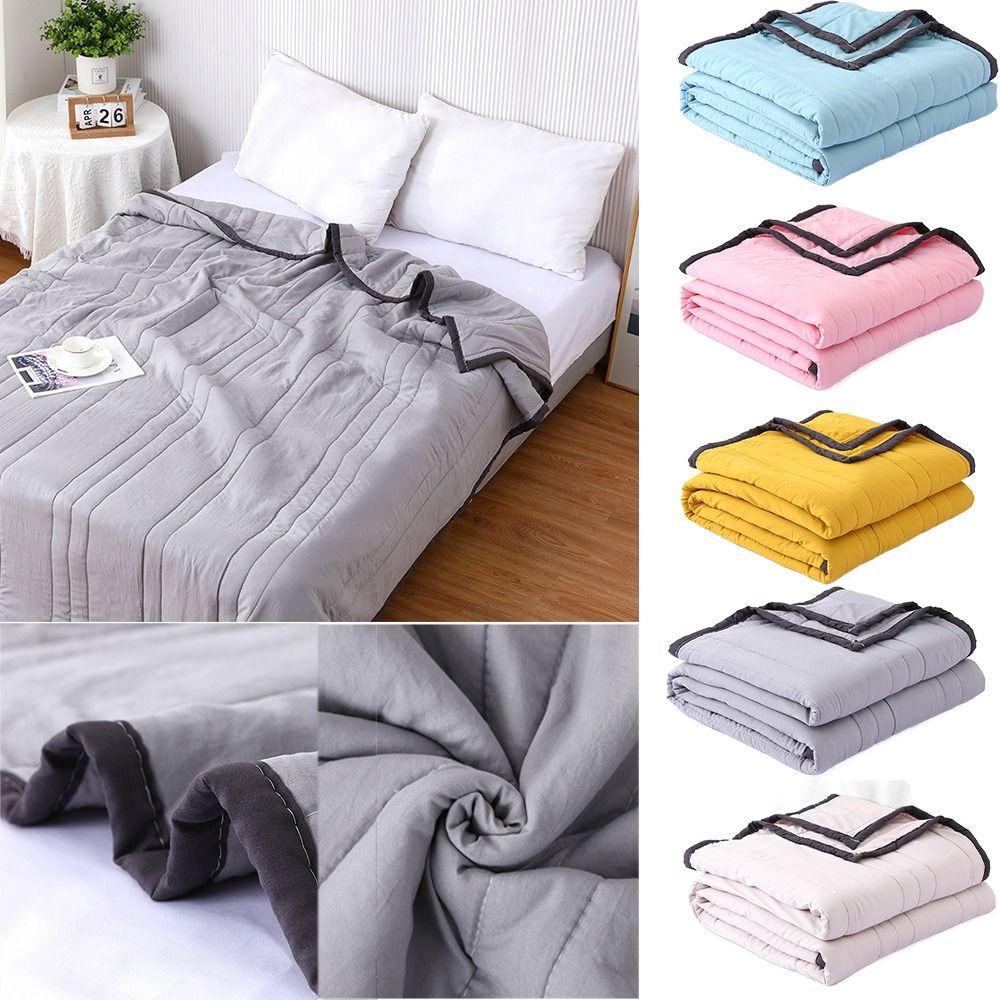 Gewaschene Baumwolle Herbst Dünne Steppdecke Atmungsaktive Kühlende Decke Steppdecke Heiße Schläfer