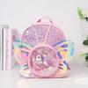 New Fashion Trend Children's Bag Cartoon Unicorn Sequins Laser Transparent Butterfly Wings Backpack Kindergarten Schoolbag