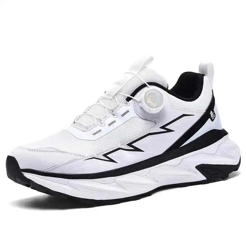 Fashion Legitimate Leather Round Foot Home Flats Black Shoes For Mens White Vulcanized Sneakers Sports 0 Affordable Price Snaeaker
