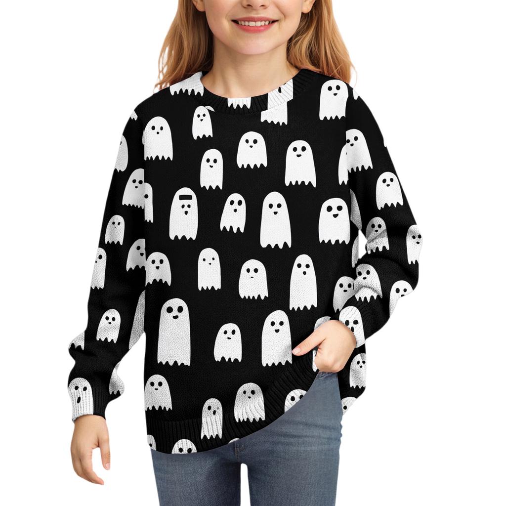 Halloween Tag Sweatshirts Für Kinder Jungen Und Mädchen Strickpullover Niedliches Shirt Herbst Rundhals Pullover Oberteile