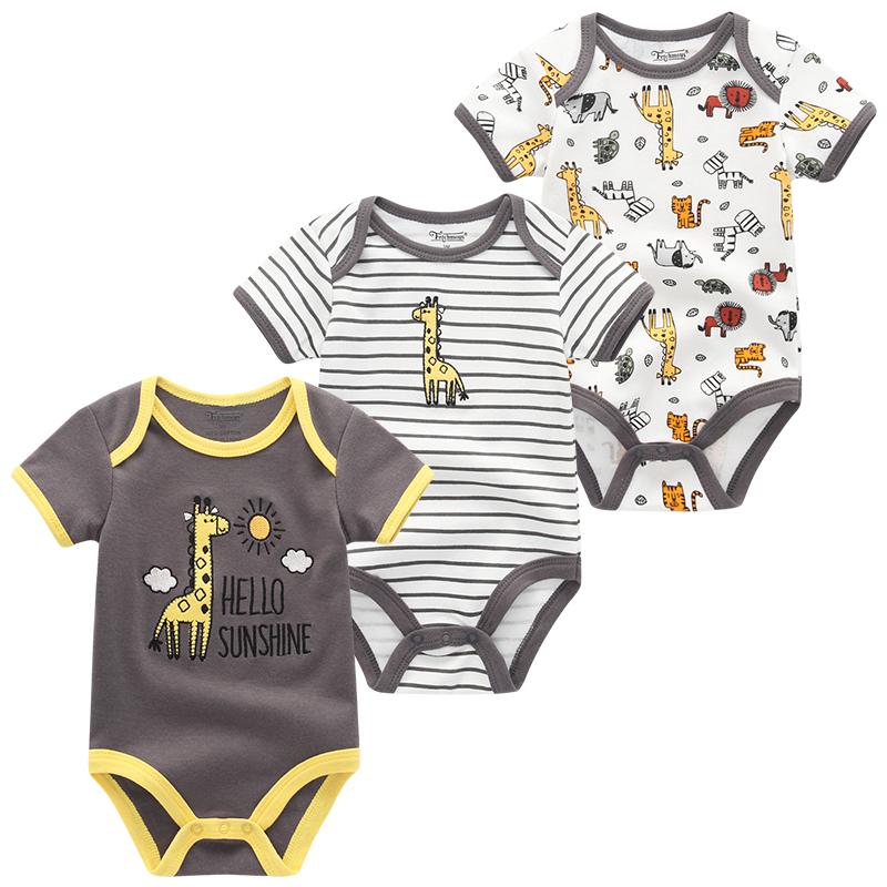 Baby Clothes Short Sleeve Cotton Baby Girl Clothes O-neck Cartoon Infantil Baby Boy Clothes Newborn Toddlers Jumpsuits Pajama Clothing Roupas De Bebe