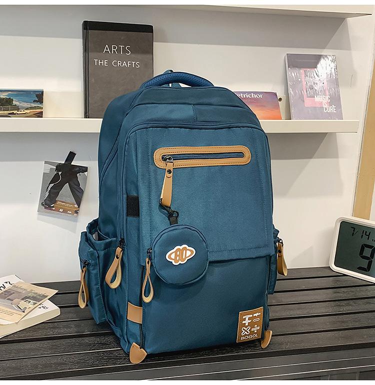 School Bag High-quality Couple Casual Backpack Large Capacity Multi-compartment Middle and High School Students Air Cushion Spine Backpack