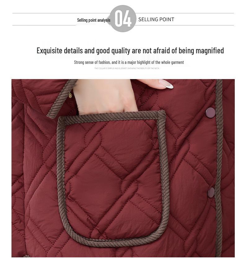 Mamas Baumwolljacke mit Fleecefutter in Übergröße: Gemütliche Herbst-/Winterkleidung für Frauen mittleren Alters und ältere Frauen
