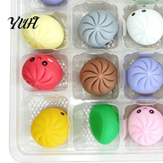 Holiday Countdown Box Merry Christmas Dumpling Gift Box, Xmas Advent Calendar with Stress Relief Toy Squeeze Toys, 24 Days Steamed Bun