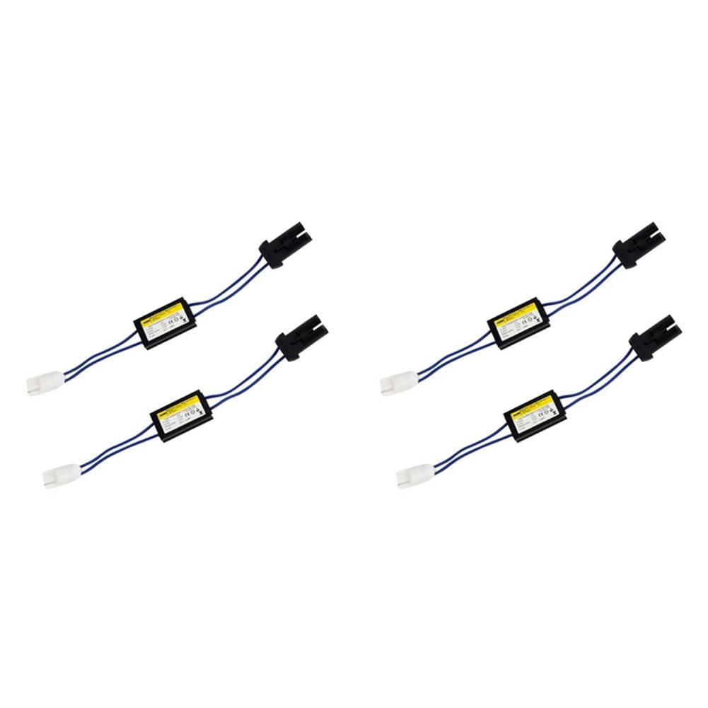 

2/4pcs T10 12V Canbus Decoder Cable Universal LED Warning Canceller Decoder 501 T10 W5W 192 168 Car Lights Error Load Resistor
