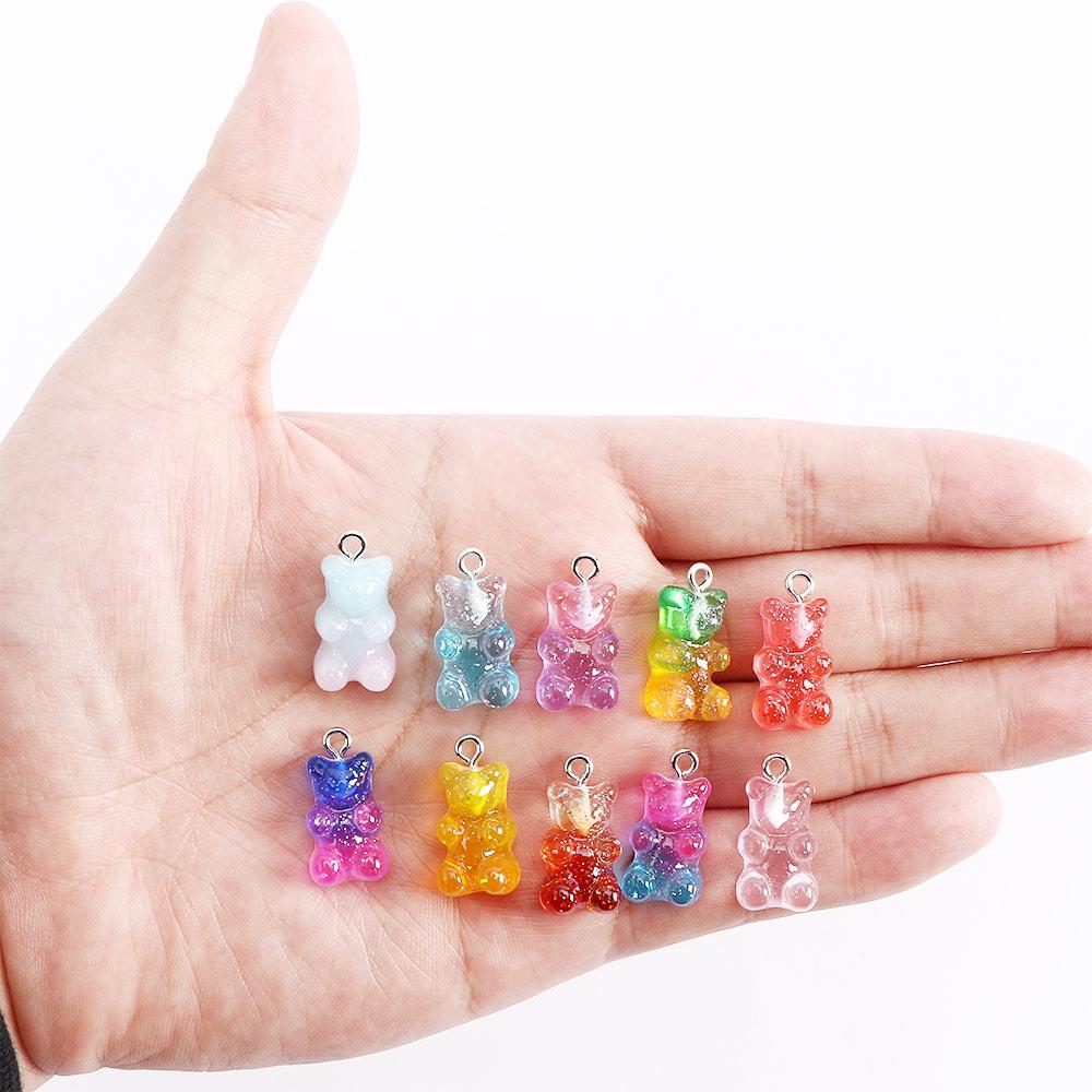 23*11mm For Earrings Necklace Making DIY Decoration Gummy Bear Pendant Jewelry Findings Charms