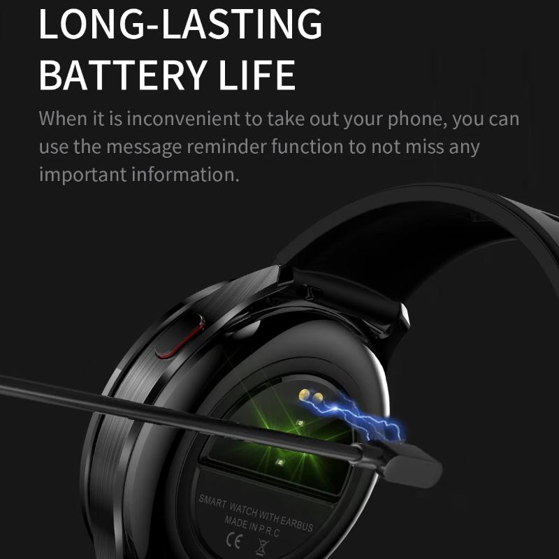 2025 New 2 In 1 TWS Headset Smart Watch 1.39" Women Men Sport Fitness Heart Rate Health Tracker Watches Earphone Music Smartwatch