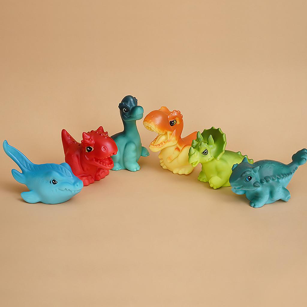 Baby And Children's Vinyl Toys For Stress Relief, Squeezing And Playing, Parent-child Interaction, Making Sounds, Dinosaur Bathing And Water Play Toys