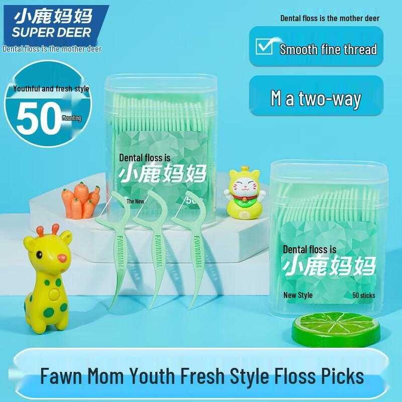 

Deer Mama Ultra-Fine Dental Floss Picks Family Pack