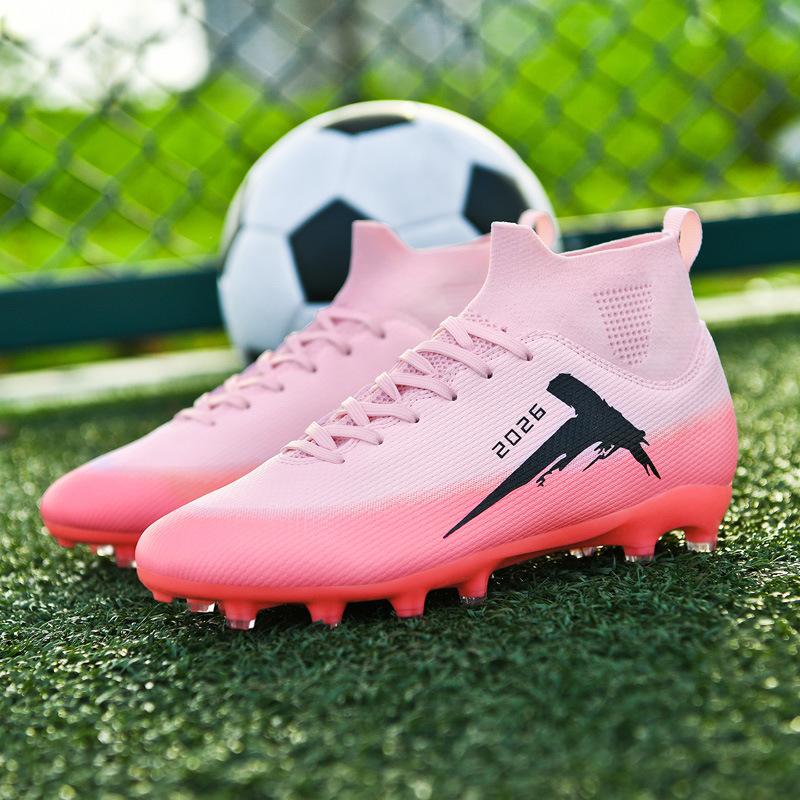 Echte Mbappe Jungen-Fußballschuhe Jungen High-Top Spikes atmungsaktive C Luo Fußballtrainingsschuhe Jinjiang