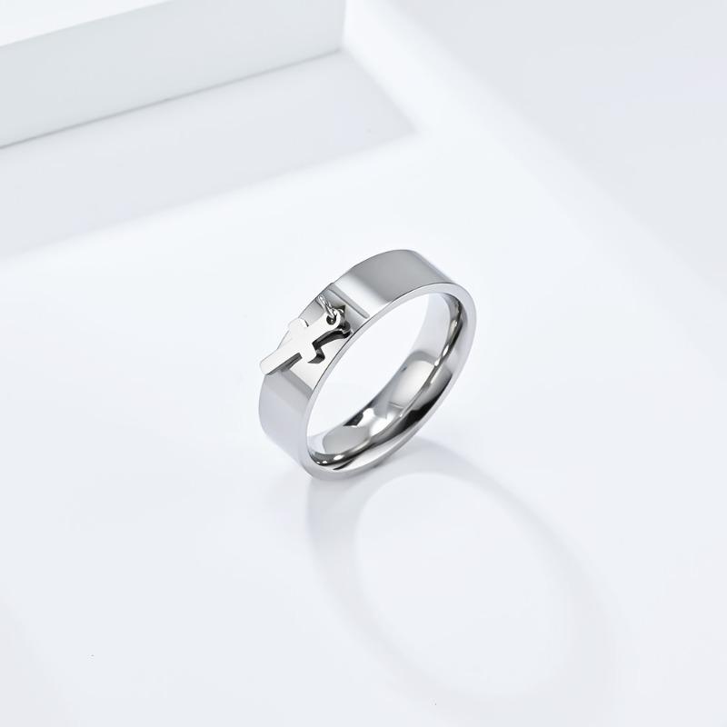 Inel de titan unisex Star Moon Butterfly Cross pentru bărbați și femei Bijuterii stivuite Inele personalizate pentru copii