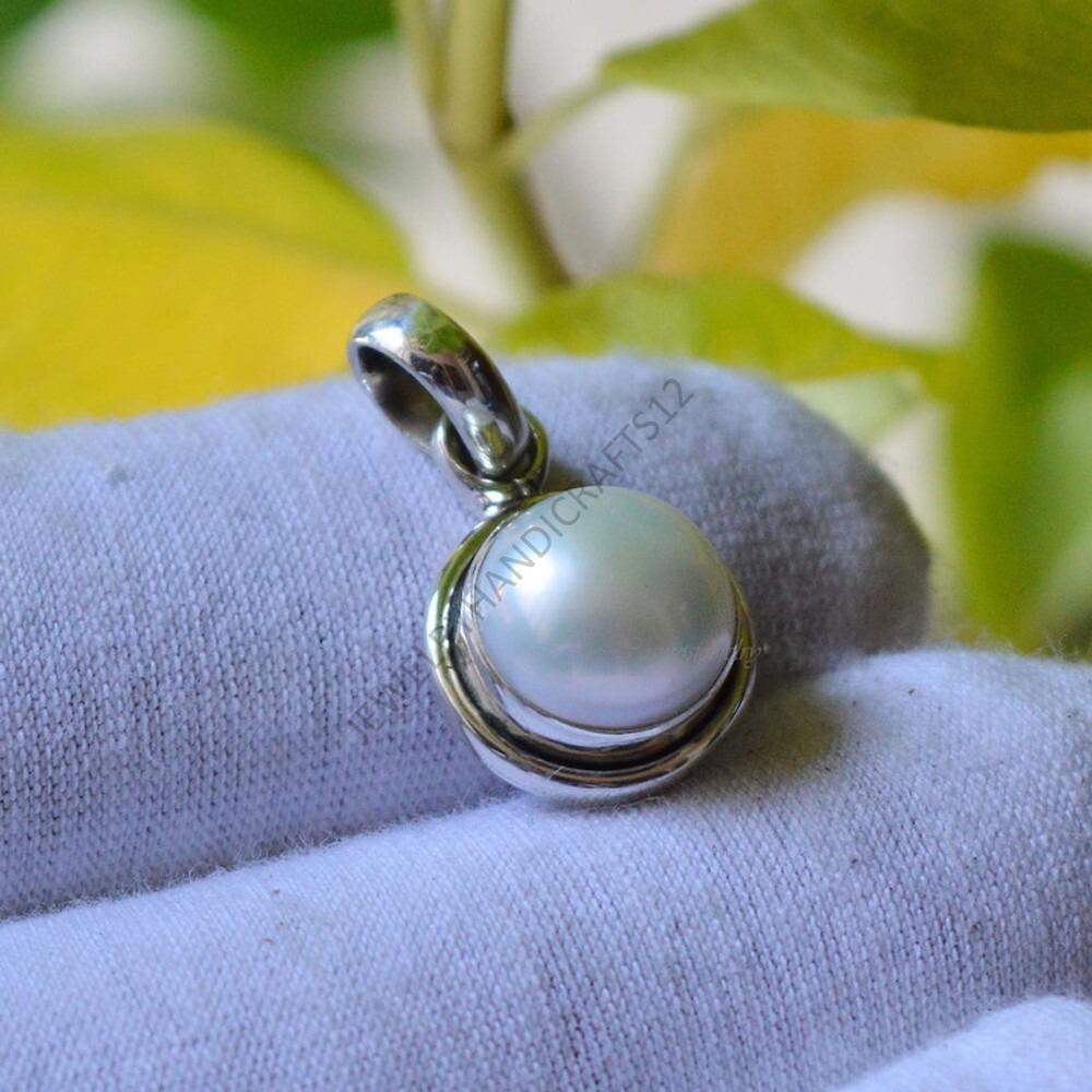 925 Sterling Silver Pendant, Cultured South Sea Pearl Designer Pendant Jewelry