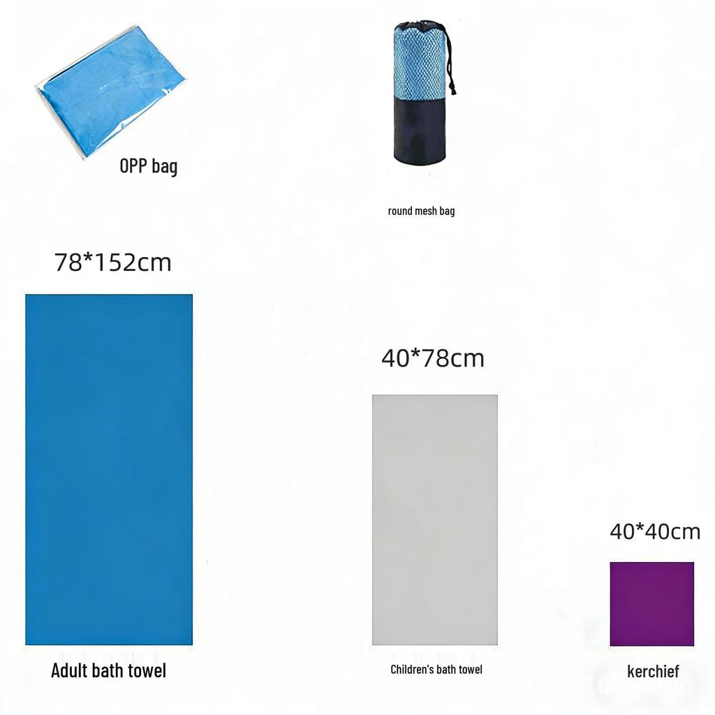 Quick-Dry Sports Towel Set: Double-Sided, Plush, Sweat-Wicking, Absorbent Microfiber Towels (3 Pieces)