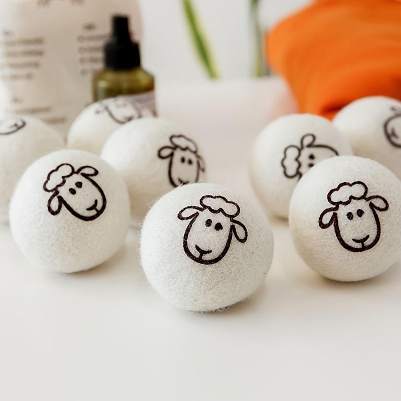 1-6pcs Reusable Wool Laundry Dryer Ball Fabric Softener Alternative for Washing Machine Wrinkle Reducer Cleaning Supplies Gadget