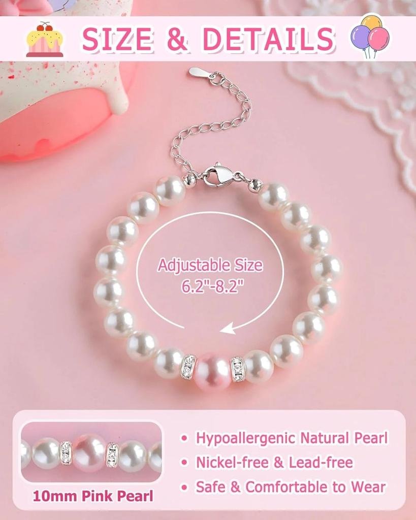 White Pearl Chain Bracelet Adjustable Lobster Buckle Easter Gift Ladies Xiaoxiangfeng Pearl Bracelet