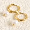 Real Natural Irregular Pearl Earring Stainless Steel Jewelry For Women Men Accessories Round Hoops Piercing Baroque Boucles Gift