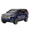 1/32 Scale Cadillac Escalade Off-road Vehicle Simulation Diecast Metal Alloy Model Car Sound Light Pull Back Collection Toy Gifts