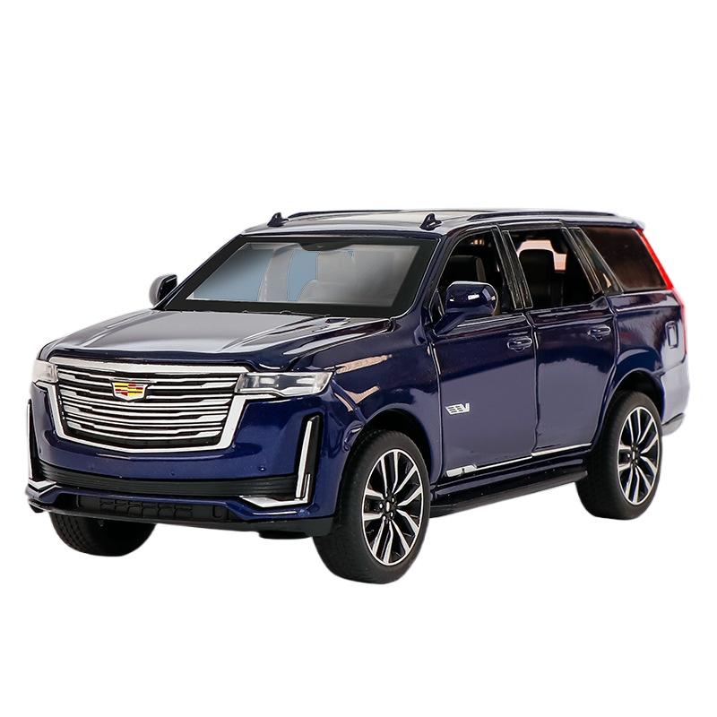 1/32 Scale Cadillac Escalade Off-road Vehicle Simulation Diecast Metal Alloy Model Car Sound Light Pull Back Collection Toy Gifts
