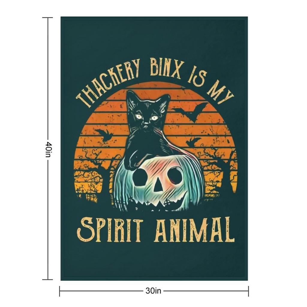Thackery Binx is My Spirit Animal Throw Blanket Moving Camping Decorative Beds Quilt Blankets