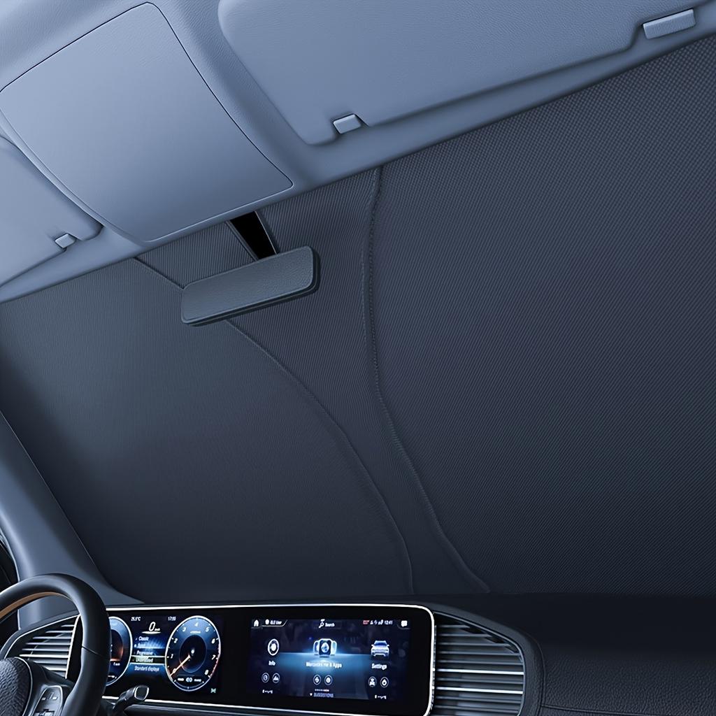 Großer aufrollbarer Auto-Windschutzscheiben-Sonnenschutz mit Laser-Kühltechnologie UV- & Sonnenschutz Frontscheibenabdeckung