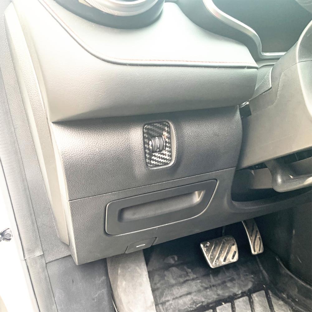 Car Headlight Switch Frame Cover Carbon Fiber Switch Frame Trim Automotive Interior Accessories Sticker for MG6 HS 2020