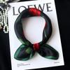 53CM Square Pure Silk Square Scarf 100% Mulberry Silk Decorative Rose Design Hairband Necktie Small Neckerchief for Women
