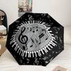 Music Notes Piano Keys Umbrella 8-Frame for Travel, camping, Casual Lightweight Portable Umbrella, Essential for every family Holidays Gift