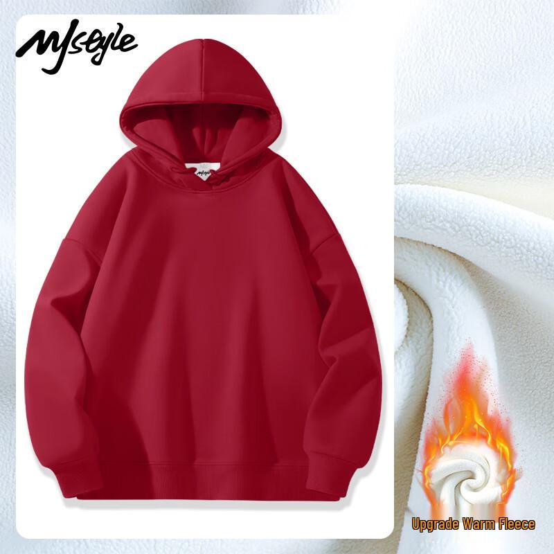 MJ STYLE Damen Kapuzen-Fleece-Sweatshirt mit Kordelzug