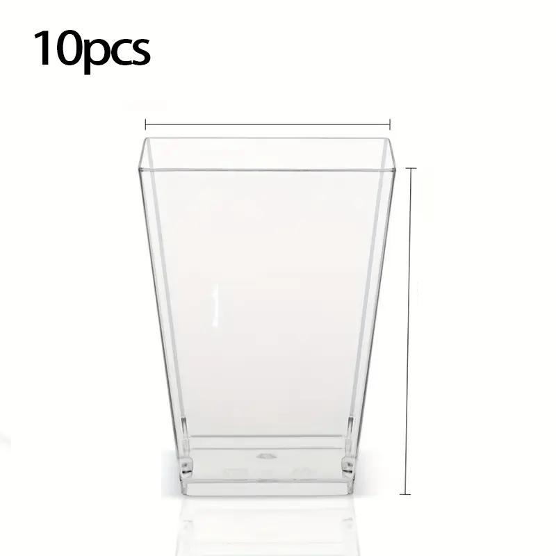 

Мини десертные чашки с крышкой - для вечеринки Маленькие пластиковые десертные чашки для кухни Чашки-шутеры для десерта для пудинга фруктов мороженого