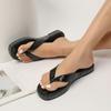 New women's summer outer wear thick-soled foot pinch non-slip shiny rhinestone fashionable casual flip-flops