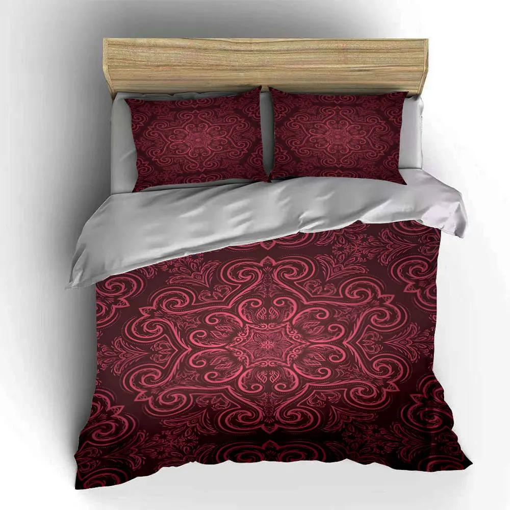 Elegant Patterned 3-Piece Decoration Set Soft Comfortable Duvet Cover Bedding Set Included 1*Duvet Cover & 2*Pillowcases Gift