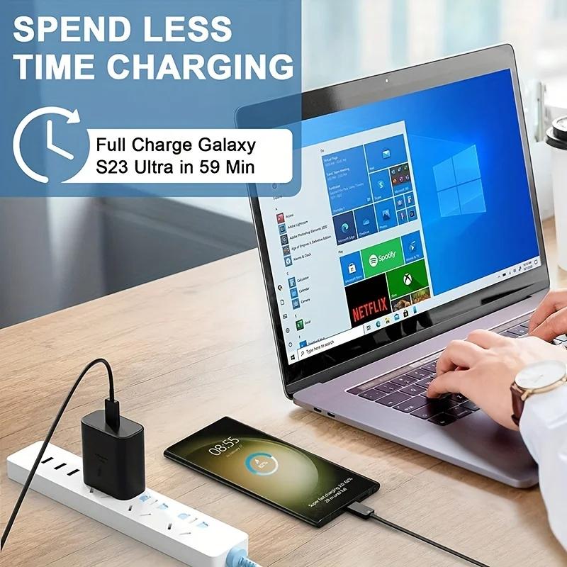 Fast Arrival Ultra-Fast 45W Type C Charger For Android Phones  For Samsung Galaxy S23 Ultra/S23/S23 Plus/S22/S21/S20/S10