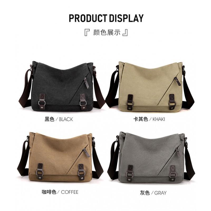 Lightweight Men's Bag Canvas Large-capacity Cross-body Multifunctional Fashionable Casual Shoulder