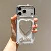 Flash diamond love mirror holder is suitable for iPhone11Promax mobile phone case Apple 11plus11pro