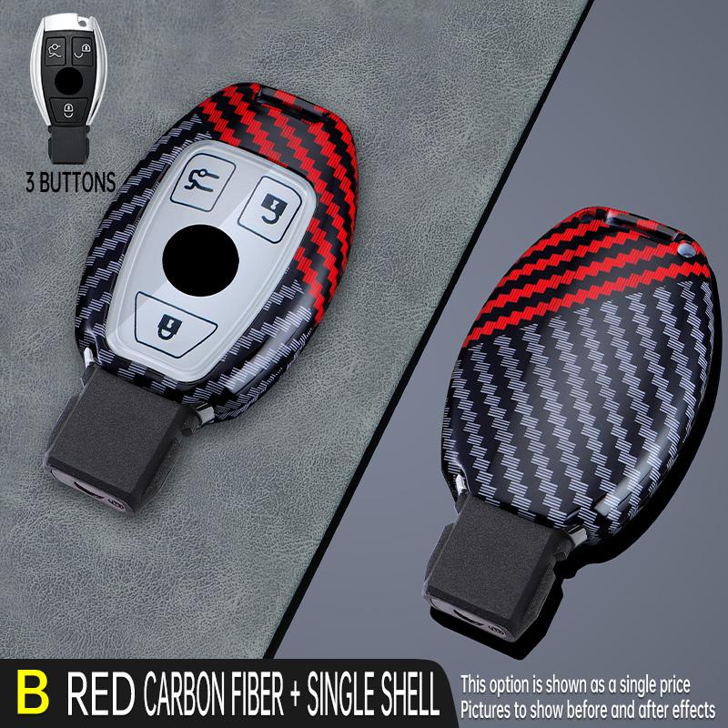 Carbon Fiber Car Key Cover Fob Case Shell for Mercedes Benz A B C E Class GLS GLA GLK GLC CLS CLA AMG W204 W205 W212 W463 W176