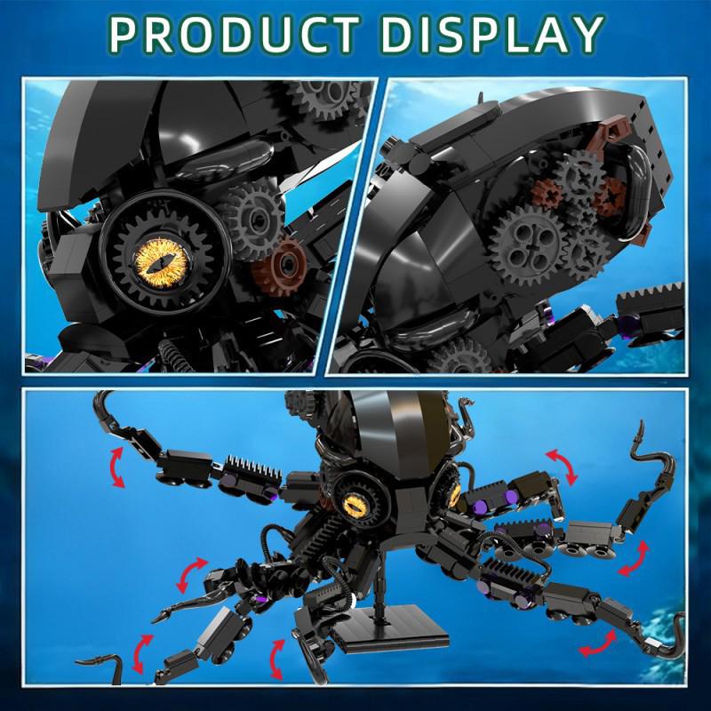Obsidian Mecha Octopus Action Building Block Model - Treasure Hunt Edition