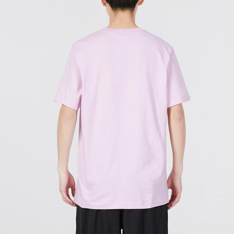 Jordan Logo Print Sports Fitness Training Fashionable Comfortable Breathable Round Neck Short Sleeve T-Shirt Men Tops Light-Purple DV8437-676